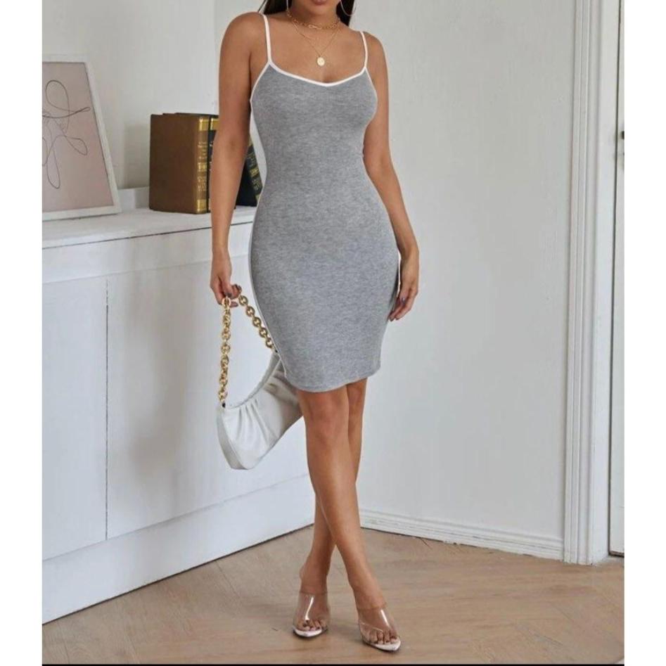 strapless open back dress Tammy Rib- Knit Cami Mini Dress Sleeper – Osho Collection